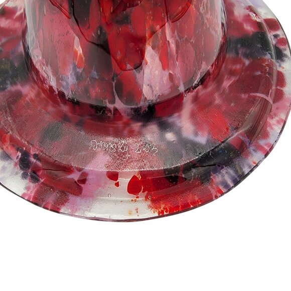 Domsky Glass Compote Signed 2013 - Picture 4 of 4